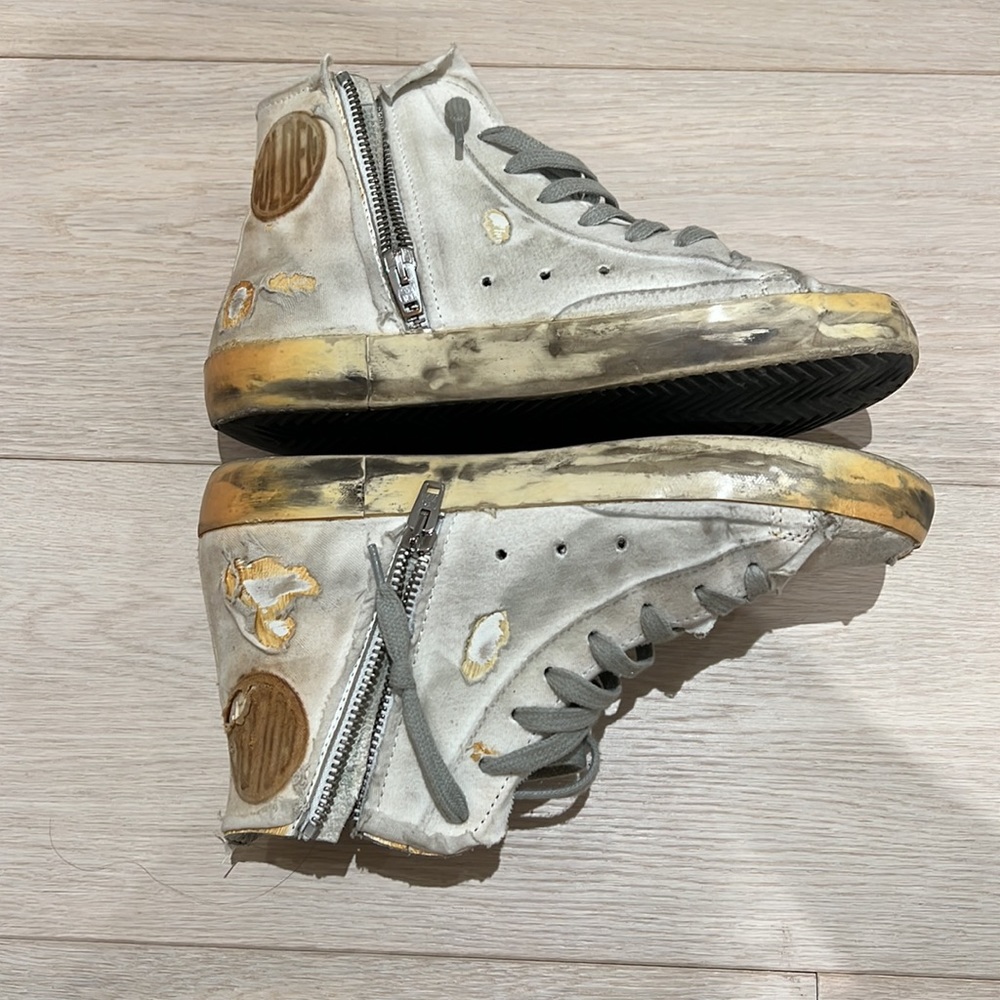 Golden Goose high top distressed sneakers
